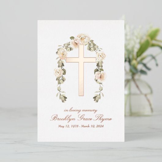 Real Folie Cross Memorial Programme Uitnodiging (Staand Voorkant)