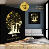 Real Folie DUBAI Street Map Custom Art Folie Print