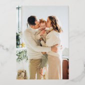 *REAL FOLIE* Gold Joy Christmas Foto Folie Feestdagenkaart (Achterkant)