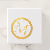 REAL FOLIE Gold of Silver Monogram Cirkel Hartelij Bedankjes Labels (Met doos)