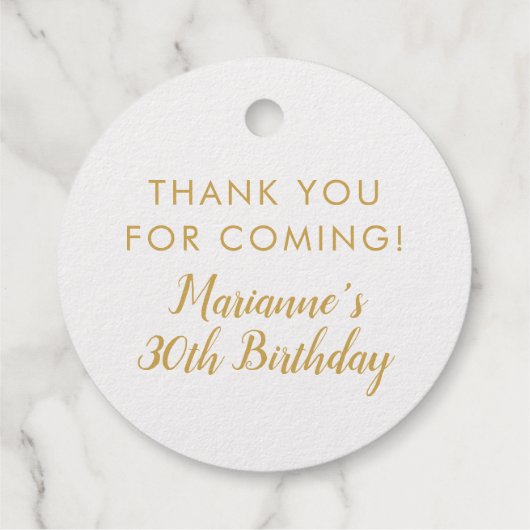 REAL FOLIE Gold of Silver Monogram Cirkel Hartelij Bedankjes Labels (Achterkant)