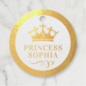 REAL FOLIE Gold of Silver Princess Crown Birthday Bedankjes Labels (Voorkant)