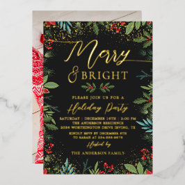 Real Folie Merry & Bright Fotokerstfeest Folie Uitnodiging