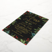 Real Folie Merry & Bright Fotokerstfeest Folie Uitnodiging (Gedraaid)