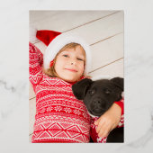 Real Folie Merry & Bright Fotokerstfeest Folie Uitnodiging (Achterkant)