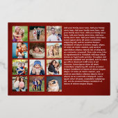 REAL Folie Red Christelijk kerstfoto Collage Feestdagenkaart (Achterkant)