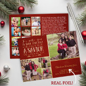 REAL Folie Red Christelijk kerstfoto Collage Folie Feestdagenkaart