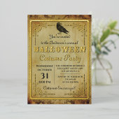 Real Folie Spooky  Gothic Halloween Party Folie Uitnodiging (Staand Voorkant)