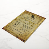 Real Folie Spooky  Gothic Halloween Party Folie Uitnodiging (Gedraaid)