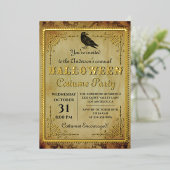 Real Folie Spooky  Gothic Halloween Party Uitnodiging (Staand Voorkant)