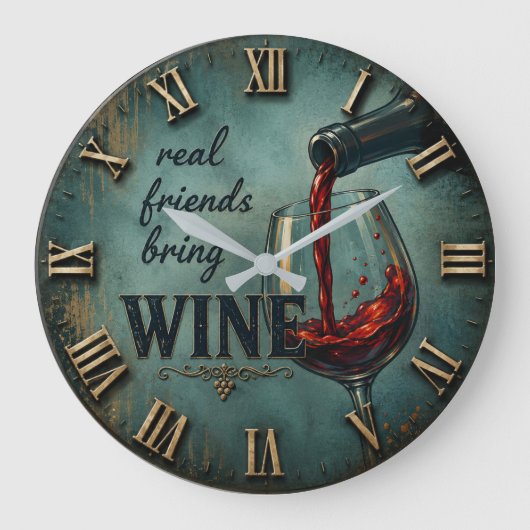 Real Friends Bring Wine Bar Decor Grote Klok (Voorkant)