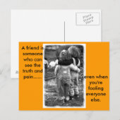 real_friends, Een vriend.. Briefkaart (Voorkant / Achterkant)