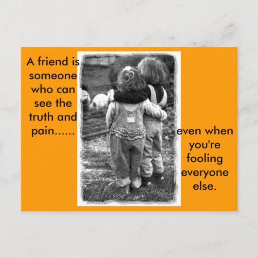 real_friends, Een vriend.. Briefkaart (Voorkant)