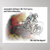 Real Fun Dirt Bike Motocross Print Poster (Voorkant)