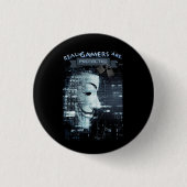Real Gamers zijn beschermd Ronde Button 3,2 Cm (Voorkant)