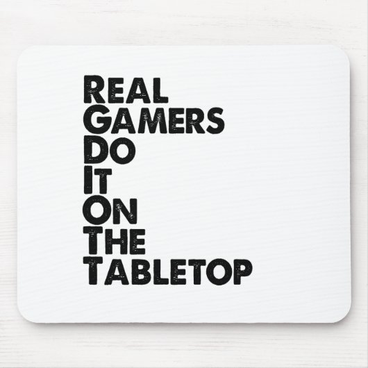 Real Gamers zwart Muismat (Voorkant)