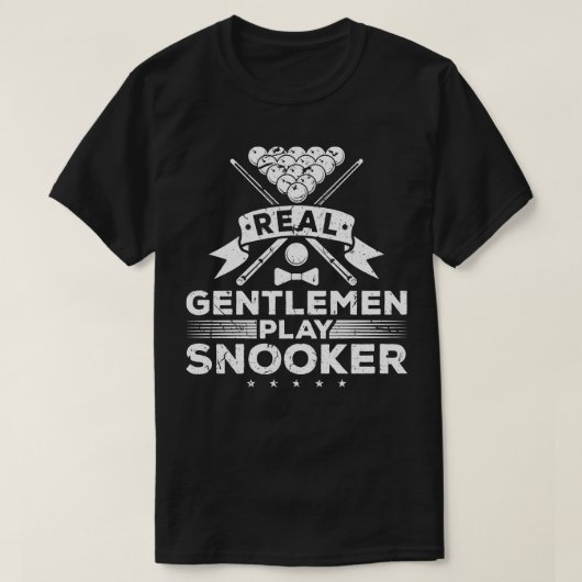 Real Gentlemen Play Snooker T-shirt (Design voorkant)