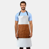 Real genuine tan brown alligator leather texture, schort (Gedragen)