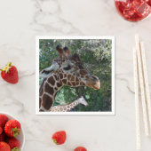 Real Giraffe Photo Paper Napkins Servet (Insitu)
