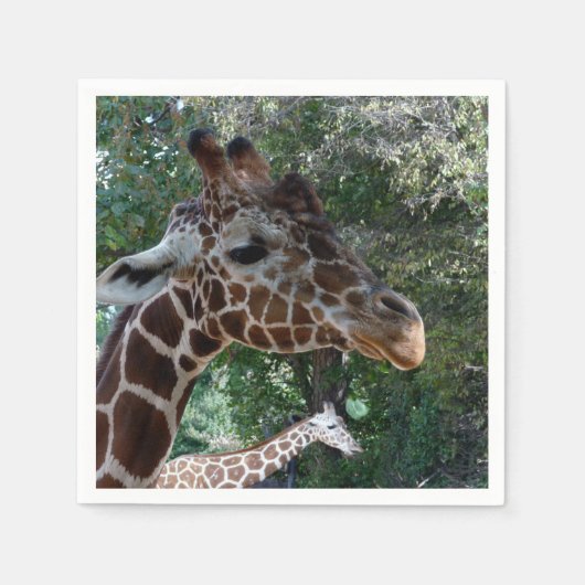 Real Giraffe Photo Paper Napkins Servet (Voorkant)
