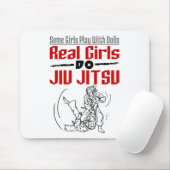 Real Girls Do Jiu Jitsu BJJ Jiujitsu Women Muismat (Met muis)