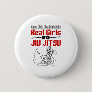 Real Girls Do Jiu Jitsu BJJ Jiujitsu Women Ronde Button 5,7 Cm