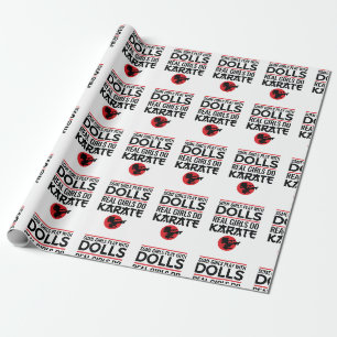 Real Girls do Karate Cute Women Martial Arts Cadeaupapier
