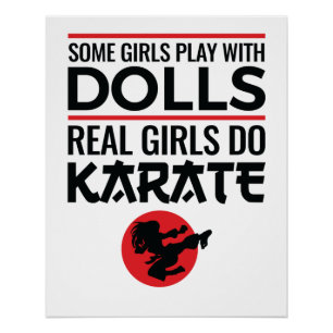 Real Girls do Karate Cute Women Martial Arts Perfect Poster