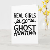 Real Girls Go Ghost Hunter Spooky Kaart (Gele Bloem)
