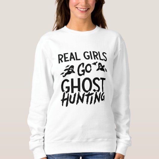 Real Girls Go Ghost Hunter Spooky Trui (Voorkant)