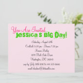 Real  Girls Life Invitation Kaart (Staand voorkant)