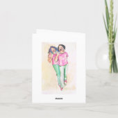 Real  Girls Note Cards voor het Sorority Girl Kaart (Achterkant)