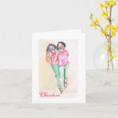 Real  Girls Note Cards voor het Sorority Girl Kaart (Gele Bloem)