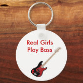 Real Girls Play Bass Sleutelhanger (Voorkant)