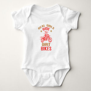 Real Girls Ride Dirt Bikes Funny for Girl Romper