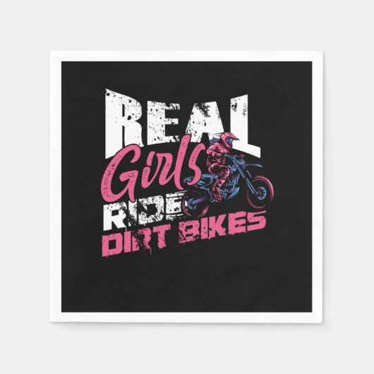Real Girls Ride Dirt Bikes Motorcycle Gi Servet (Voorkant)