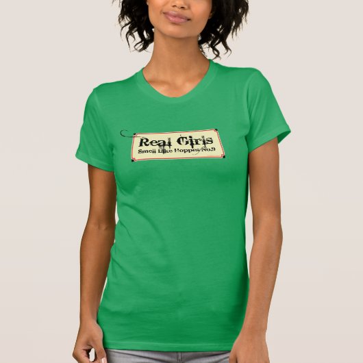 Real Girls Smell like Hoppe's No. 9 - Grappig Pist T-shirt (Voorkant)
