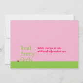 Real  Girls ]Uitnodiging Kaart (Achterkant)