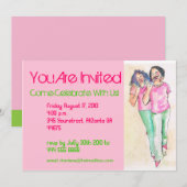 Real  Girls ]Uitnodiging Kaart (Voorkant / Achterkant)