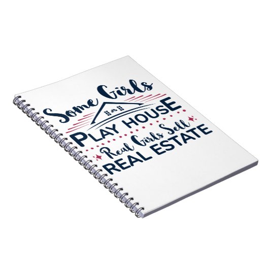 Real Girls Verkoop onroerend goed Funny Agent Brok Notitieboek (Rechterzijde)