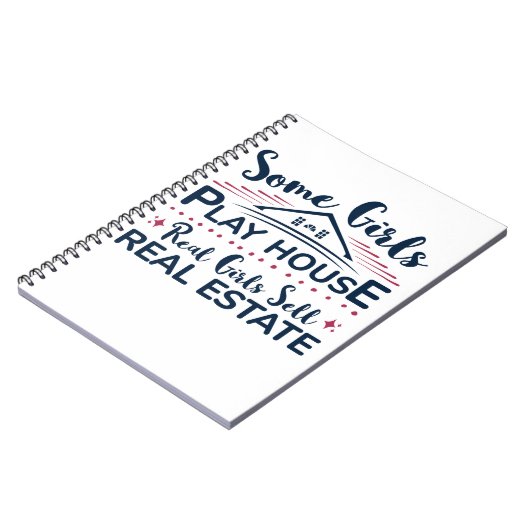 Real Girls Verkoop onroerend goed Funny Agent Brok Notitieboek (Linkerzijde)
