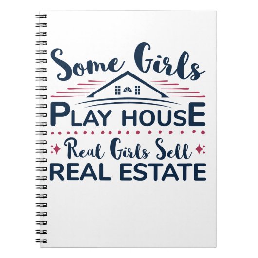 Real Girls Verkoop onroerend goed Funny Agent Brok Notitieboek (Voorkant)