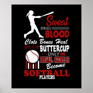 Real Girls worden Softball-cadeau voor spelers Poster