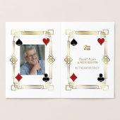 Real Gold Casino Vegas Poker Pensioenfeest  Folie Kaarten (Binnen)