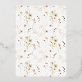 REAL Gold Circle Monogram, gedroogd wild, gedroogd Folie Uitnodiging (Achterkant)