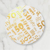 REAL Gold Foil 50e verjaardag Bedankjes Labels (Voorkant)