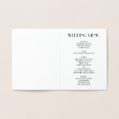 Real Gold Foil Art Deco Wedding Menu (Binnen)