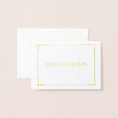 Real Gold Foil Art Deco Wedding Place Setting Kaar Folie Kaarten (Met envelop)