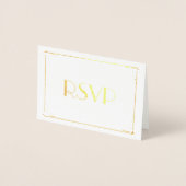 Real Gold Foil Art Deco Wedding RSVP Kaarten 3,5x5 (Voorkant)