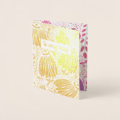 Real Gold Foil Bloemen Sympathie Miskraam Folie Kaarten (Voorkant)